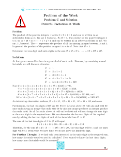 Problem of the Week - Sino Canada School