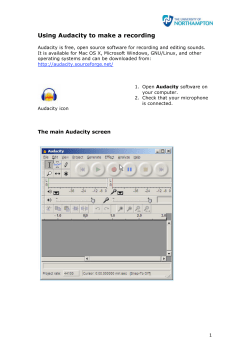 user guide for Audacity