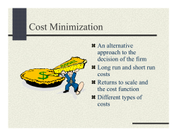 Cost Minimization