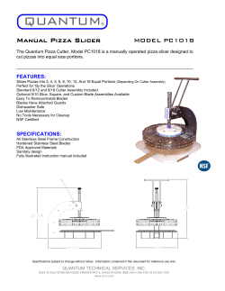 Manual Pizza Slicer MODEL PC1018