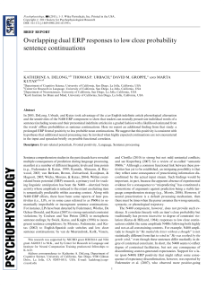 Overlapping dual ERP responses to low cloze probability sentence
