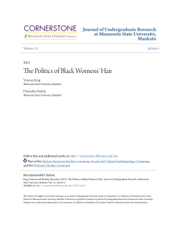The Politics of Black Womens` Hair - Cornerstone