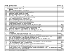 Item # Item Description Starting Bid 151 Dance Attack 4 lessons