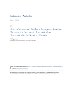 Human Nature and Aesthetic Ecosystem Services: Nature in the