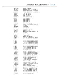 payroll deduction codes