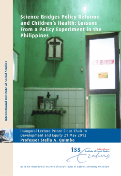 Science Bridges Policy Reforms and Children`s Health: Lessons