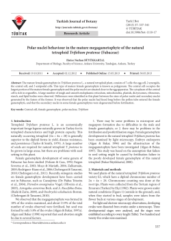 Polar nuclei behaviour in the mature - Tubitak Journals