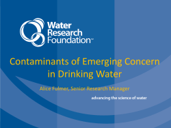 CECs in Drinking Water TAC Call #2