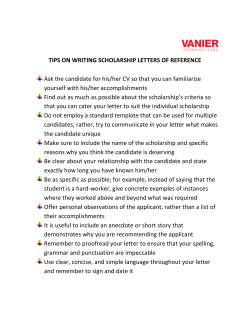 Tips on writing Scholarship Letters Of Reference