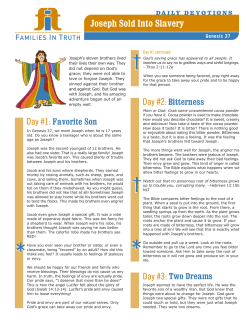 Joseph Sold Into Slavery