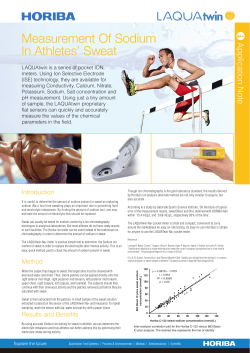 Measurement Of Sodium In Athletes` Sweat