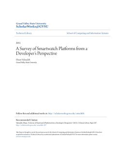 A Survey of Smartwatch Platforms from a Developer`s Perspective