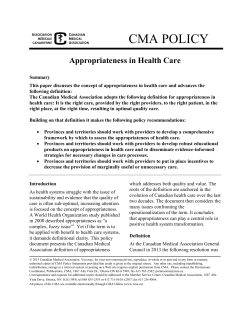 Appropriateness in Health Care