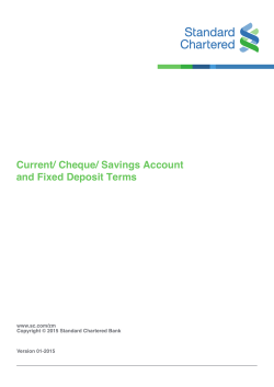 Current/ Cheque/ Savings Account and Fixed Deposit