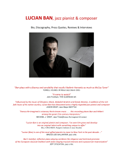 to LUCIAN BAN Press Kit