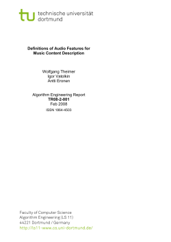 Faculty of Computer Science Algorithm Engineering (LS 11) 44221