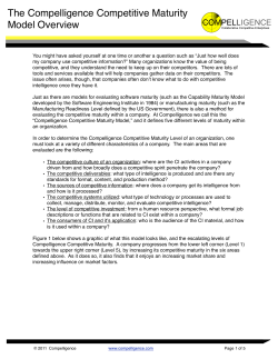 Competitive Maturity Model