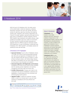 E-Notebook 2014