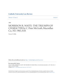 MORRISON R. WAITE: THE TRIUMPH OF CHARACTER by C. Peter