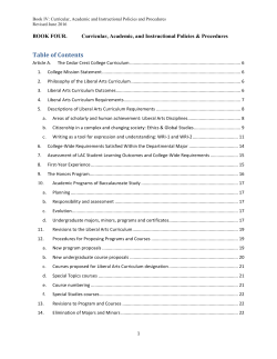 Table of Contents - Cedar Crest College