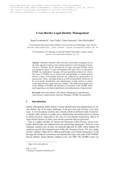 Cross-Border Legal Identity Management