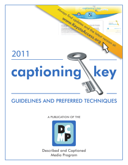 Captioning Key - Valdosta State University