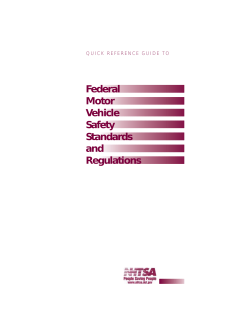 Federal Motor Vehicle Safety Standards and Regulations