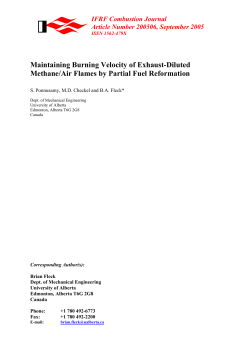 Maintaining Burning Velocity of Exhaust-Diluted Methane/Air