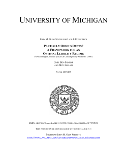 partially odious debts? - University of Michigan Law School