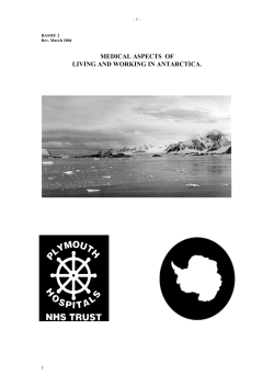 medical aspects of living and working in antarctica.
