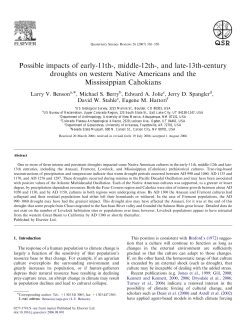 Possible impacts of early-11th-, middle-12th-, and late-13th