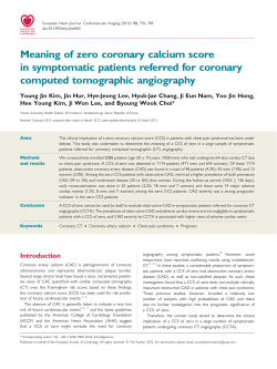 Meaning of zero coronary calcium score in symptomatic patients