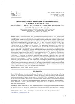 EffEct of cagE typE on thE bEhaviouR pattERn of Rabbit DoES at