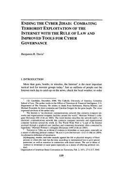Combating Terrorist Exploitation of the Internet with the Rule of Law