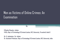 Men as Victims of Online Crimes: An Examination