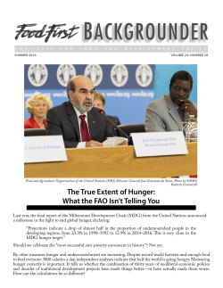 The True Extent of Hunger: What the FAO Isn`t Telling You