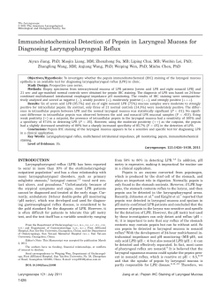 Immunohistochemical detection of pepsin in laryngeal mucosa for