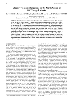 Glacier&ndash;volcano interactions in the North Crater of Mt Wrangell, Alaska