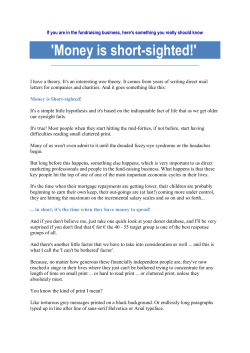 Money is short-sighted! - Robert Hayes