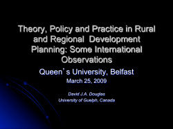 Theory, Policy and Practice in Rural and Regional Development