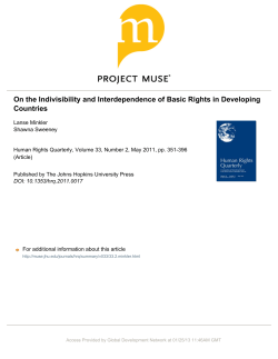 On the Indivisibility and Interdependence of Basic Rights in