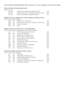 Minor in Interfaith Leadership Studies