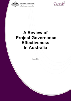 A Review of Project Governance Effectiveness In Australia