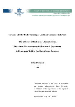 Towards a Better Understanding of Unethical Consumer Behavior