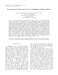 Invasiveness in wetland plants in temperate North America