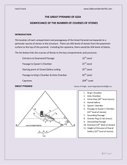 THE GREAT PYRAMID OF GIZA SIGNIFICANCE OF THE NUMBER