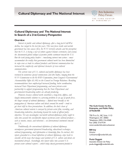 Cultural Diplomacy and The National Interest