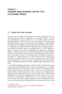 Scientific Representation and the Uses of Scientific Models