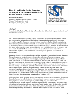 Diversity and Social Justice Dynamics