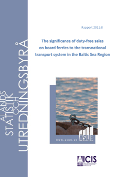 The significance of duty-free sales on board ferries to the